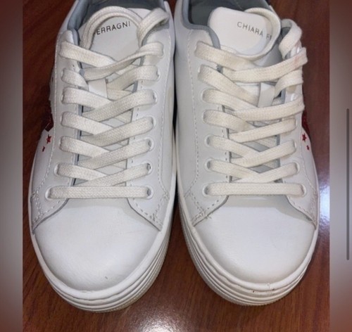 Chiara Ferragni Atomic Platform Sneakers In White EU 37 US 6.5 barely preloved - Picture 4 of 12