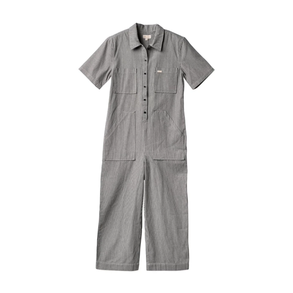 BRIXTON WOMEN MERSEY COVERALL GR: S BLACK OFF WHITE - Bild 3 von 4