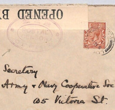 GB WW1 Cover ex SWEDEN? STOCKHOLM COMMERCE London CENSOR Oval 1918 YB185