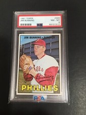 1967 TOPPS JIM BUNNING, #560, PSA 8, HOF (Free Shipping On Any 3!)