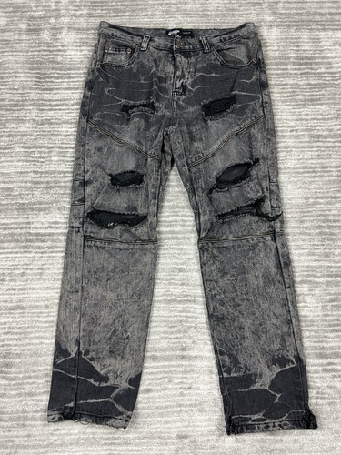 Brooklyn Cloth Jeans Womens 32 Black Skinny Fit Distressed - Picture 2 of 14