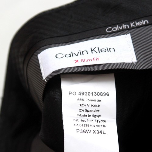 Calvin Klein Men's Slim Fit Jerome Dress Pants Charcoal 36W X 34L - Picture 5 of 5