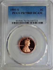1995-S PROOF LINCOLN CENT PCGS PR70RD DCAM