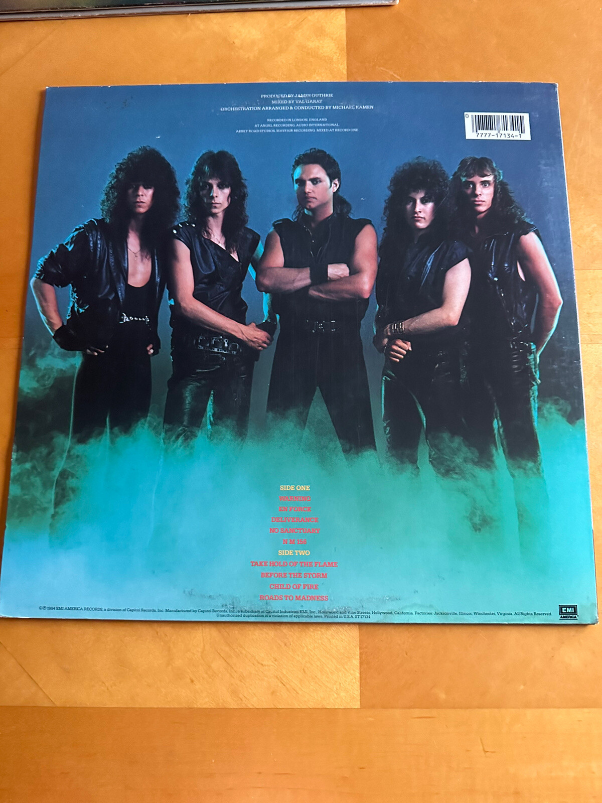 Queensryche The Warning (EMI America, 1984) ST17134 VG+/EX with