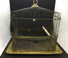 1900 s Victorian Petite Copper Or Brass Hendryx Antique Wire Bird cage Vintage
