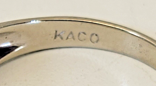 Vintage Deco Style Mid Century 14K White Gold .25CTTW 7 Diamond Ring Signed Kaco - Picture 9 of 10