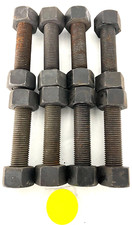 UNBRANDED B7SN1000600CP 1"-8 X 6" L  STEEL FULLY THREADED STUD WITH NUT LOT OF 8
