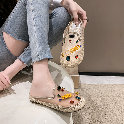 Baotou Half Slippers Woman Summer Fairy Wind Soft Bottom Fashion Flip-flops - Bild 2 von 6