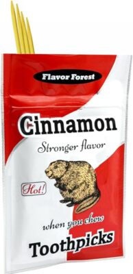 Hot Cinnamon Flavored Toothpicks (Flat Shape) 100ct
