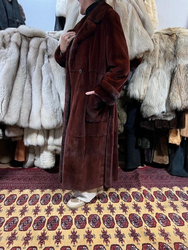 Nerzmantel Samtnerz geschoren Nerz Pelz Pelzmantel Real Fur Mink Coat Visone M-L - Bild 9 von 24