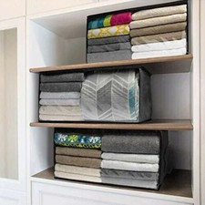 2-4 Pack Large Space Saving Storage Bag NonWoven Wardrobe Organiser Zip Home Bed