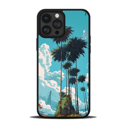 Für iPhone 6 7 8 11 12 13 14 15 Pro Max Pastellfarben Palme Hülle - Bild 11 von 25