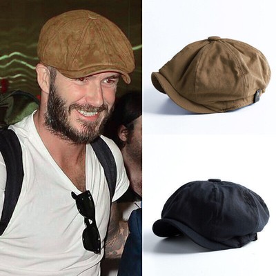 Junge Hut Herren Newsboy Flat Cap Peaky Blinders Pannel Tweed Wolle Gatsby U0S8