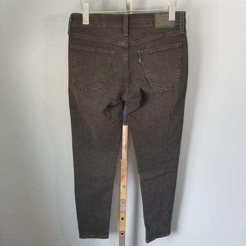 Pantalones de mezclilla ajustados al tobillo expuesta plisados lavados negros grises para mujer 27 - Imagen 5 de 11