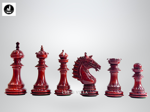 Juego de piezas de ajedrez de lujo The Sikh Empire - madera de brote y lacado antiguo - Imagen 4 de 9
