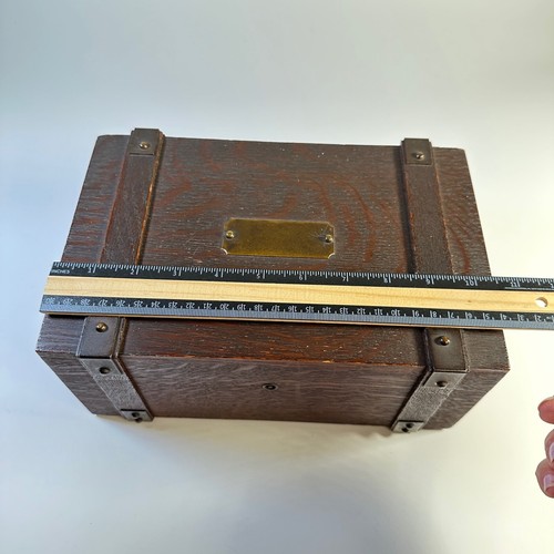 Vintage/Antik Holz Caddy Box (Humidor vielleicht?) Ohne Schlüssel - Bild 5 von 17