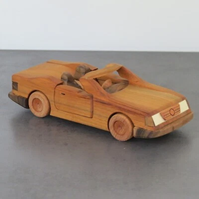 Sportwagen Cabrio Modellauto Roadster Auto Unikat Holz sehr selten Handarbeit gr - Bild 1 von 4
