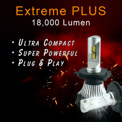 Projector Lens LED Upgrade Bulbs - H9 - Extreme PLUS - 18,000 Lumen.