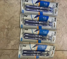 New 8 pens Inc R-2 Precise Writing Comfort Grip Roller Ball Pens 0. mm Blue Ink