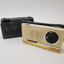 Rare 1960 Sony TR-609 Six Transistor AM Radio, With Original Leather Case