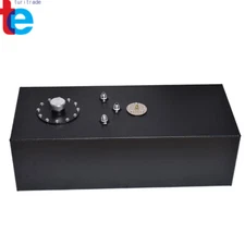 15 Gallon Race Fuel Cell Gas Tank w/ Level Sender 60L Top-Feed Slim Aluminum