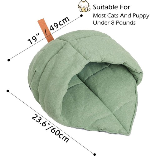 Dog Cat Bed Hooded Kitten Pet Cave Puppy Bed Soft Calming Igloo Plush Faux Fur. - Picture 10 of 15