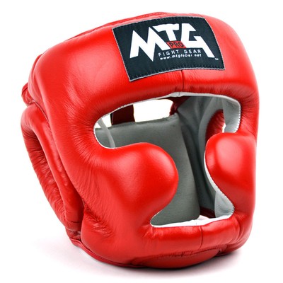 Sandee Kids Head Guard Muay Thai Boxing Closed Face Synthetic Blue