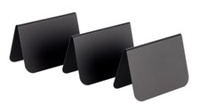 Set 10 St&uuml;ck Tischaufsteller schwarz beschreibbar f&uuml;r Feste & Buffet Gastlando