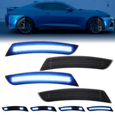LED Side Marker Lights Front Rear Lamp for 2016-2023 Chevy Camaro LS LT SS ZL1