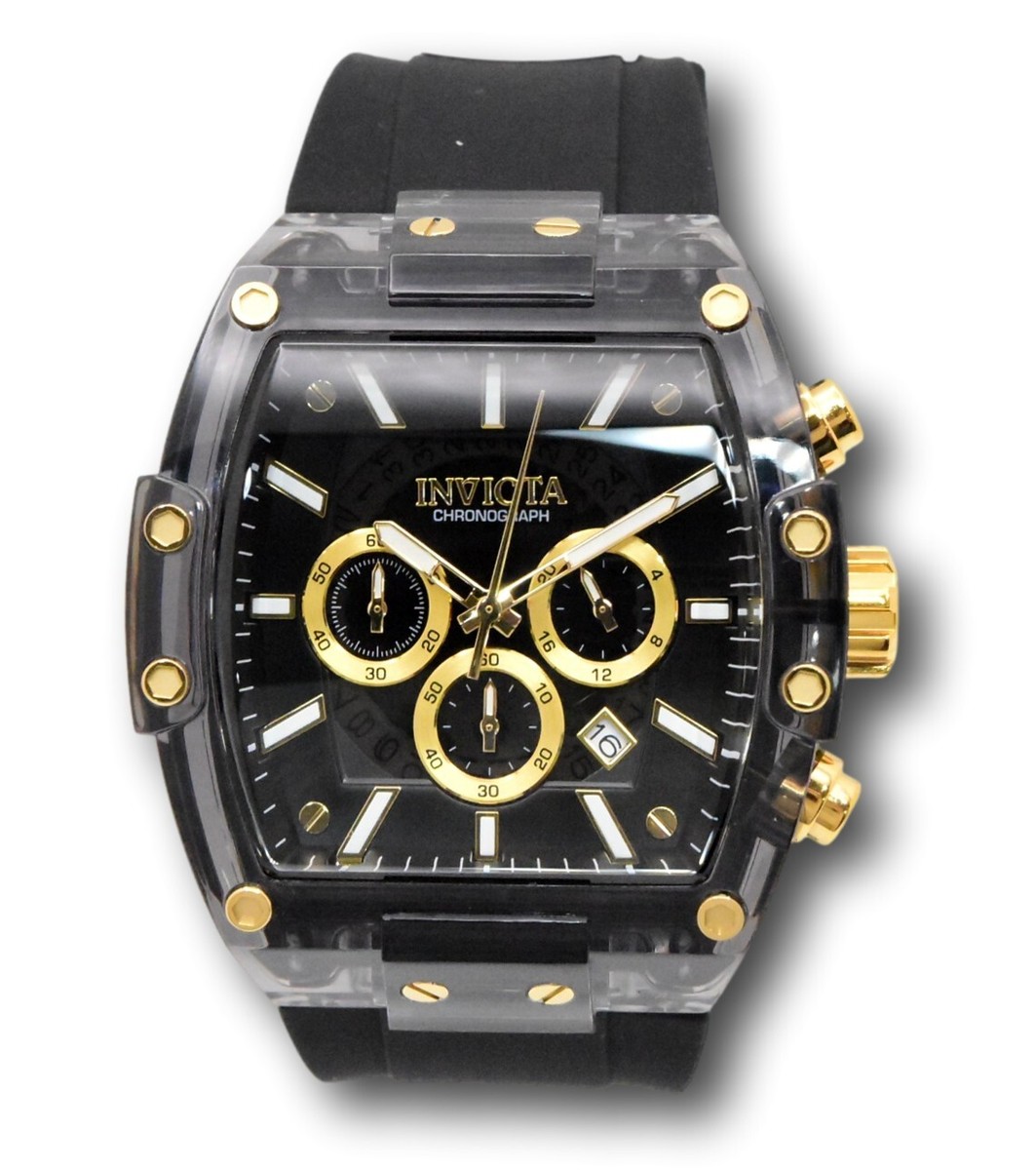 Invicta S1 Rally Diablo Men's 48mm Clear Black Anatomic Dial