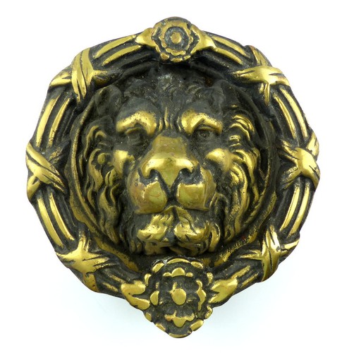 e3300 Alter goßer Türklopfer aus Messing Löwenkopf - Picture 1 of 10