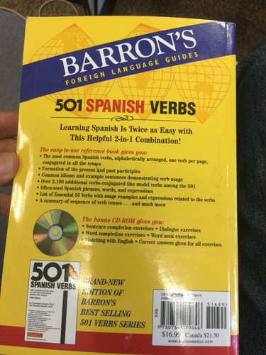 501 Spanish Verbs: with CD-ROM (Barron's Foreign Language Guides), Christopher K - Picture 5 of 5