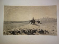Auguste ANASTASI (1820-1889) Littho LANDSCAPE CARAVAN ELEPHANT INDIA INDIA 1850