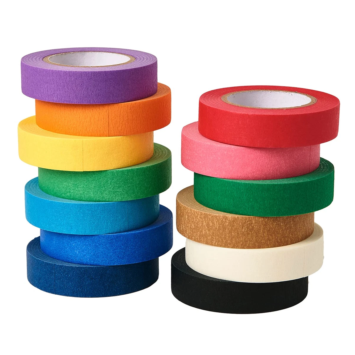 1/2 Colored Masking Tape - 12 Pack Colored Painters Tape for Arts and  Crafts, A