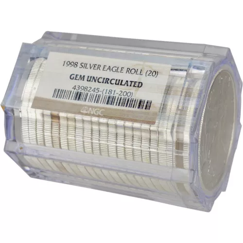 Roll of 20 - 1998 American Silver Eagle - NGC Gem Uncirculated