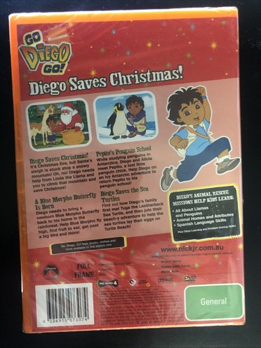 Diego Saves Christmas! DVD Go Diego Go Region 4 Brand New Sealed - Picture 2 of 2