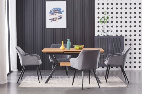 Dark Grey Single Set of 2/4/6 Velvet Upholstered Dining Chairs Padded Seat - Picture 16 of 47