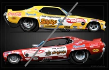 Snake & Mongoose (1) Funny Cars 28X18" Poster FC068