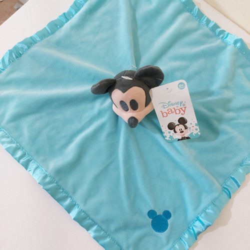 Disney Baby Mickey Mouse Plush 14 x 14 Inch Baby Blankee Blanket Babyshower Gift - Picture 7 of 7