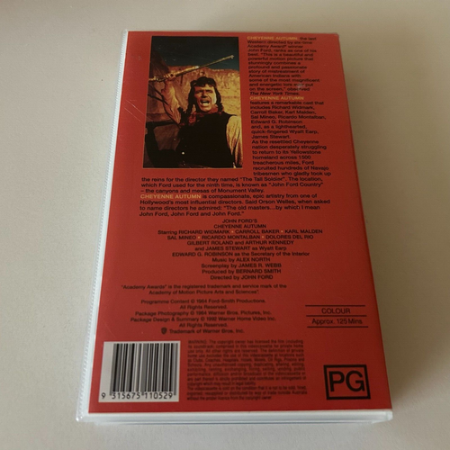 Cheyenne Autumn VHS Warner Home Video - Picture 2 of 2