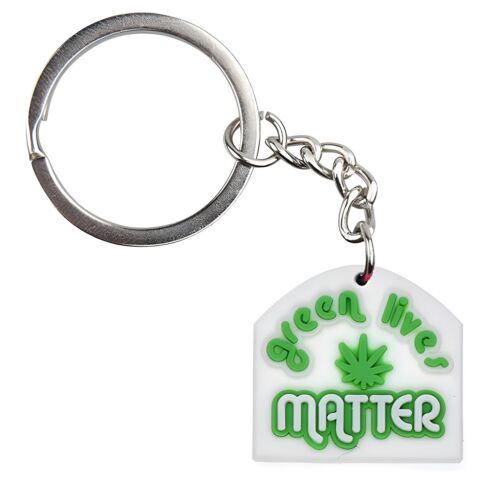 Green Plant 420 Leaf Weed Love Cannabis Marijuana Key Holder Keyring Keychain - Foto 25 di 28