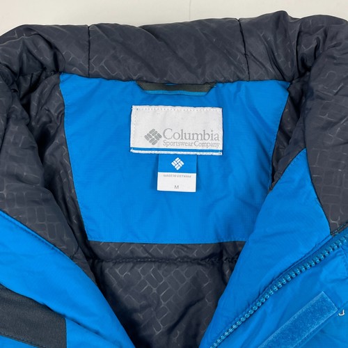 Columbia Jacket Mens Medium Blue Rain Hooded Waterproof Ski Snowboarding Hiking - Picture 9 of 14