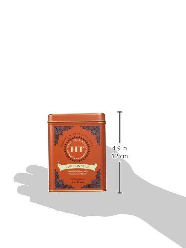 Harney & Sons Pumpkin Spice Rooibos Tea Herbal Red Bush, 20 ct Sachet Tin - Picture 3 of 7