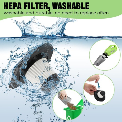 4in1 Car Vacuum Cleaner Tire Inflator High Power Portable Handheld Vacuum Air Co - Picture 7 of 9