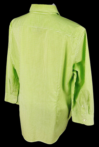 CHAPS CLASSICS By RALPH LAUREN Womans Green 3/4 Sleeve EVENING SHIRT - XL - £65 - Picture 11 of 12
