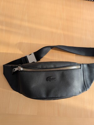 Lacoste Chantaco Leather Belt Bag Bum Bag, Split Cow Leather
