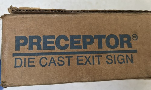 Luz de letrero eléctrica de metal vintage Preceptor Kaufel Group nueva en caja como nueva salida - Imagen 11 de 12