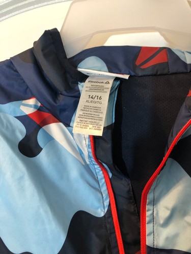 Reebok Boys Blocker Full Zip Hoodie with Pockets, XL OR 2XL  Wind Breaker Zipper - Picture 5 of 5