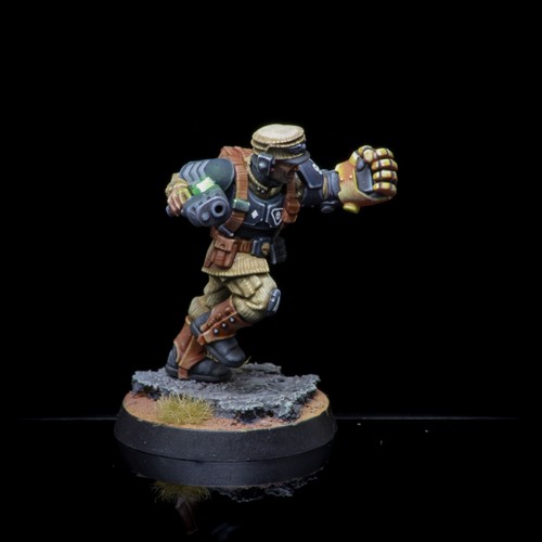 Pro Painted Warhammer 40k Cadian Shock Trooper Sergeant - Picture 6 of 6