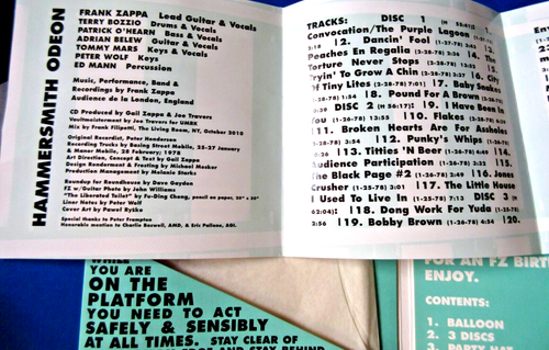 Frank Zappa Hammersmith Odeon 3 CD Box Set 2010 New - Bild 7 von 11